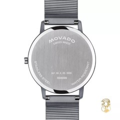 MOVADO BOLD FACE 3640177 NAVY BLUE DIAL GREY ION MESH SS BAND 41 mm MEN’S WATCH