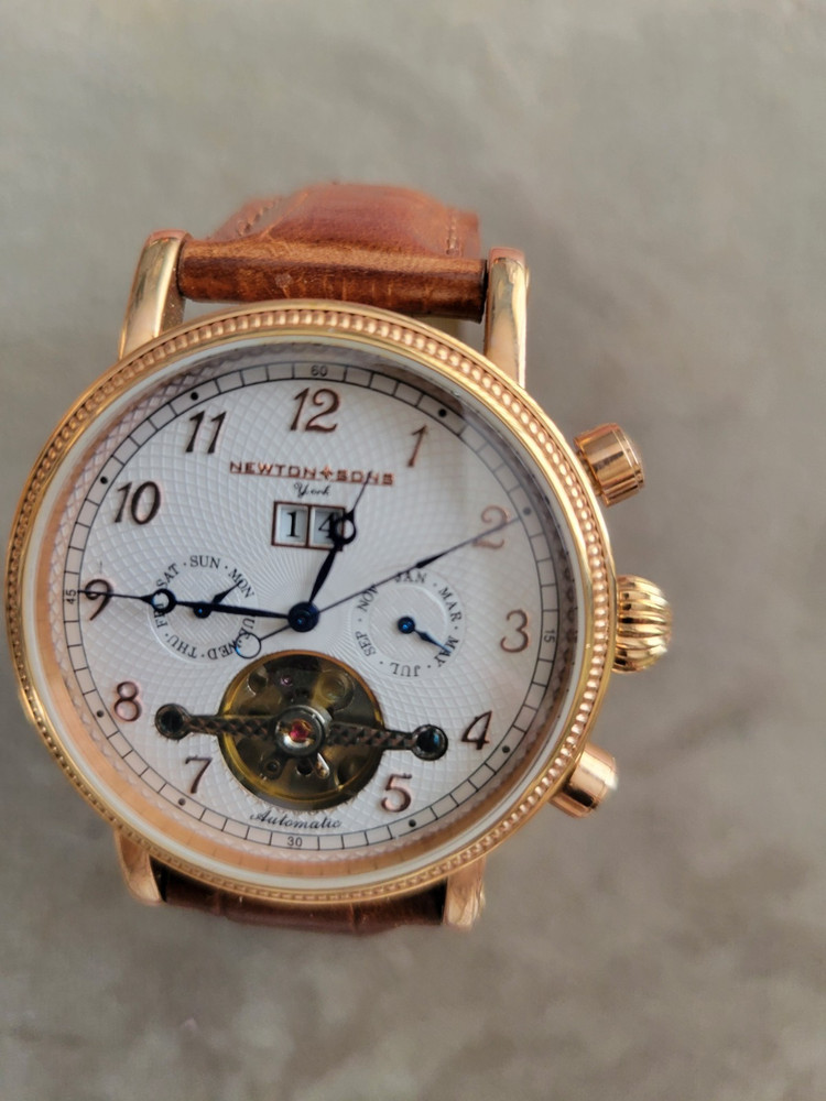 MEN’S CHRONOGRAPH NEWTON&SONS AUTOMATIC N0.AG205220,WATER PROOF 5 ATM DATE