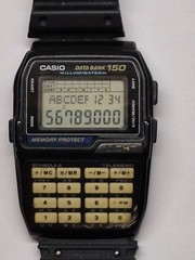 Casio Data Bank 150 1477 DBC-150 Digital Watch 34mm New Batt. Fully Tested Works