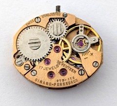 Vintage GIRARD PERREGAUX 975-172 17j Cocktail Watch Movement 13mm PARTS REPAIR