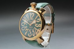 “NEAR MINT” GaGa MILANO Manuale 48 Green Hand Winding Men’s Watch From Japan