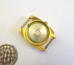 VINTAGE OLD USSR WATCH GOLD PLATED AU20 LADIES ZARJA.