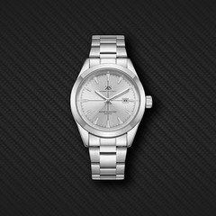 Kenneth Scott Men’s Analog Casual Watch | White Dial, Silver Case & Strap