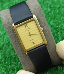 Vintage Zenith Cosmopolitan Tank Gold Plated Quartz Men’s Dress Watch Swiss