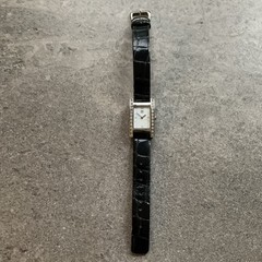 Givenchy Parfums Watch Womens 21mm Silver Tone Crystal Bezels Black Band A17
