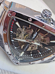 Forsining Mens Big 43mm Waterproof Triangle Luxury Watch. Great Gift Idea