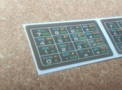 1x DECAL for CFX-40 black border GLOSS Casio 463 Scientific laminated polyester