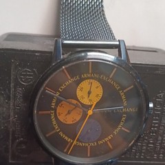 Armani Exchange AX Black Dial Quartz Chronograph Black SS Bracelet 50m
