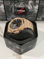 Casio GA-2100 G-Shock Watch – Sandblasted Gold Rose Frosted – Black Dial