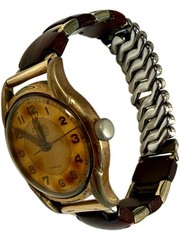 Vintage Westbury Fludo Incabloc 17 Jewels Swiss Wristwatch Gold Tone Runs