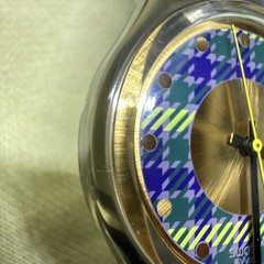 vintage 1991 Swatch GM109 Gent TAILLEUR tweed Working W/ new battery