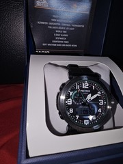Casio Pro Trek Analog/Digital Quartz Triple Sensor 100m Black/Green w/ Box