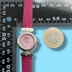 Excellent Condition Working Lucoral Ladies Watch Pink Shell Dial Quartz