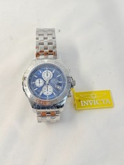 Invicta Flame Fusion Aviator Chronograph Quartz Stainless Steel Watch W/Box