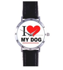 I HEART LOVE MY DOG WATCH: CANINE, PUP, PUPPY, DOGGO, RARE COLLECTIBLE!