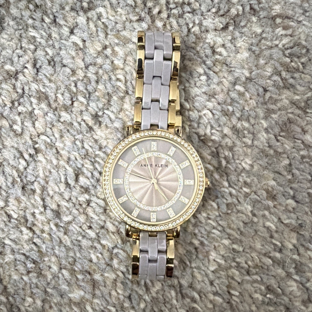 Anne Klein Quartz Women’s Dress Watch Two-Tone Gold/White Bracelet