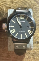 U-Boat Classico U-5365 Automatic Mens Watch Black Large 53mm Date Authentic