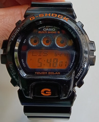 Casio GShock GW-6900B Tough Solar Multi Band 6 Black Watch 3179 W/ New Capacitor