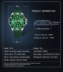 Men Quartz Watch Chic Cushy Watch Top Luminous Pointer Luxury Waterproof S