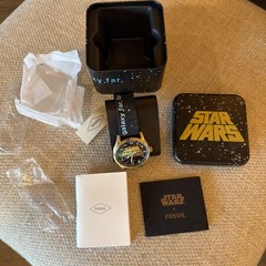 Unisex FOSSIL Special Edition Star Wars Three-Hand Black Silicone Watch, 42mm