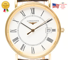 ▶️[N MINT] LONGINES L4.720.2 Grand Classic Presence Quartz Mens Watch Gold Dial