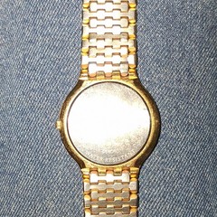 Movado Museum Quartz Moon Phase Day Date Month Black Dial Two-Tone Bracelet