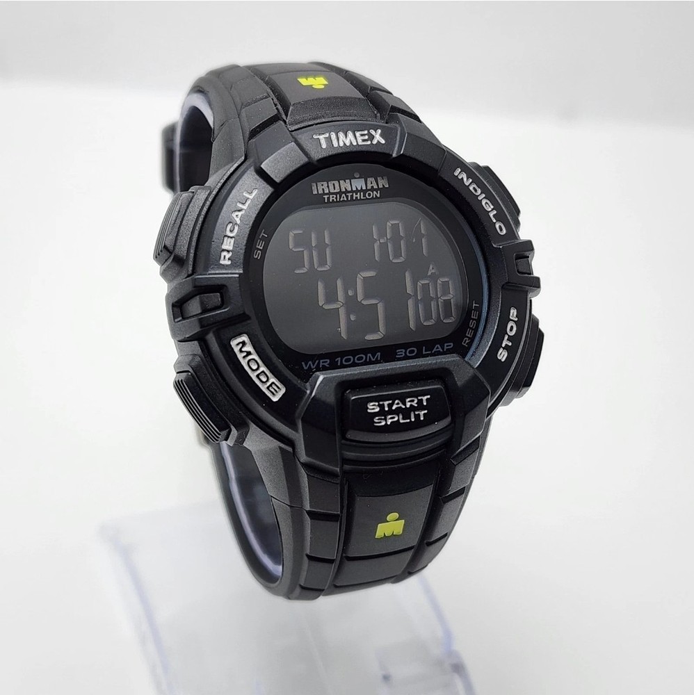 Timex ironman triathlon TW5M15900 WR 100M Alarm CHRONOGRAPH DIGITAL MEN’S WATCH
