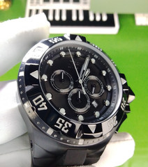 Invicta Excursion 48539 Men’s Watch 50mm Black Grey Chronograph Silicone Strap