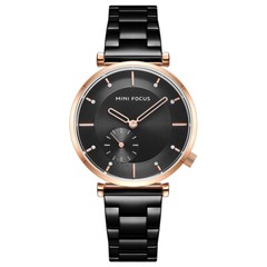 Women Girls Luminous Waterproof Watch Ladies Analog Quartz Black Mini Focus 2024
