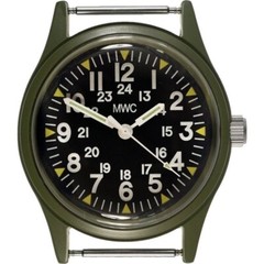 MWC Olive 1970s Vietnam War Pattern Military Watch on Matching Webbing Strap