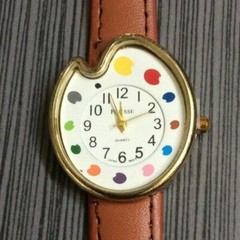 Finesse Women’s Watch Art Lovers Pallette White Dial on Brown Leather Strap Band