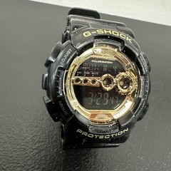Preowned Casio Black Gold G-shock GD-100GB-1 55×51.2×17.4mm 72g