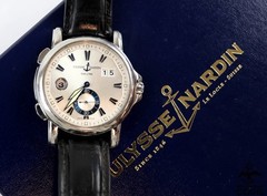 2008 ULYSSE NARDIN Dual Time Automatic 42mm Men’s Watch 243-55 w/Box & Bracelet
