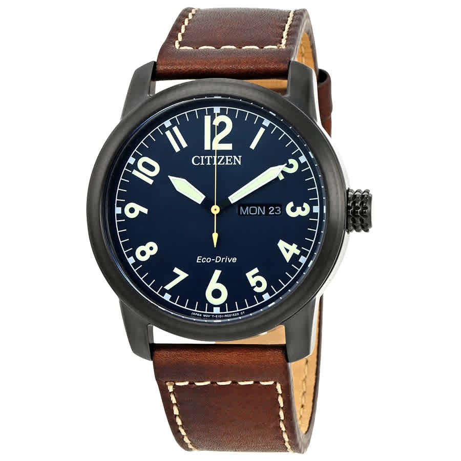 Citizen Chandler Eco-Drive Dark Blue Dial Brown Leather Men’s Watch BM8478-01L