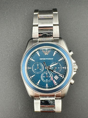 Emporio Armani Men’s Chronograph Date Blue Dial Quartz 43mm Watch AR-6091