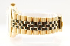 Mens Rolex Date 15037 Solid 14K Yellow Gold Watch Jubilee Band Champagne Dial