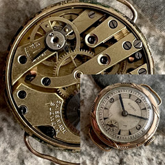 ✩ Antique NIOBE Swiss Made old wrist watch 8 Jewels Gold Plated