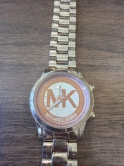Michael Kors Parker Women Gemmed Bezel Rose Gold-Tone Needs New Battery