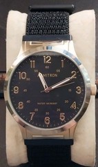 Armitron Quartz Watch 20/5310GP Gold Tone Japan Mvmt Black Band New Battery