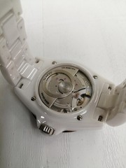 CHANEL J12 H5705 White Ceramic Diamond Automatic Watch Auth Japan