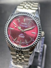 vintage HMT HIMALAYA manual winding 17 jewels red dial men’s watch