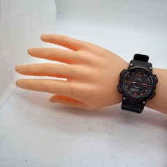 Casio Men’s Analog-Digital Solar Watch Black Orange Japan Working 076142