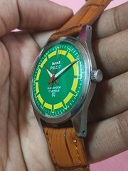 Vintage HMT Pilot Green 17 Jewels Mechanical Hand Winding Men’s Wrist Watch