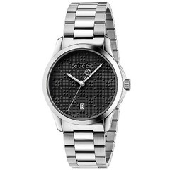 Gucci G-Timeless Men’s Black Dial Stainless Steel Watch – YA126460 ($920 MSRP)