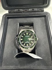 Citizen Men’s Watch NY0121-50X Promaster Automatic Diver Green Dial Steel 41mm