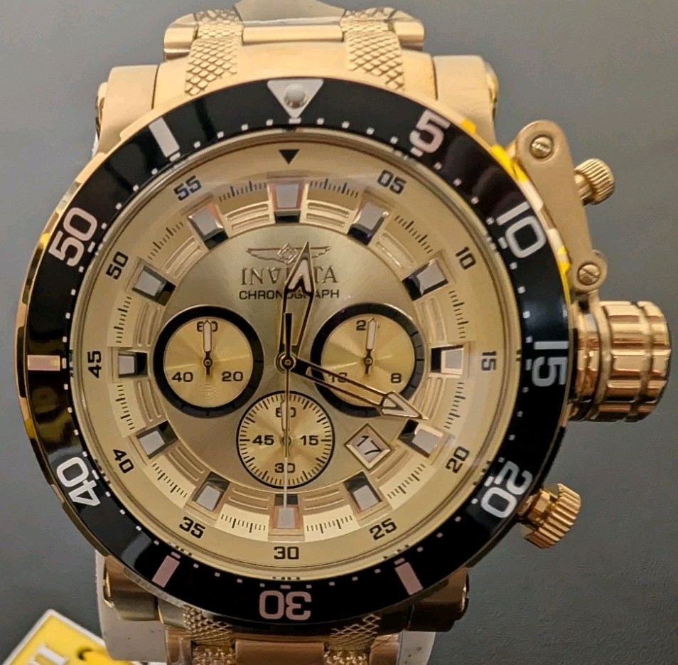 Invicta Coalition Forces Men’s Watch (Model 49093) – Triple Gold & Black