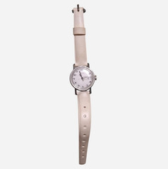 Timex Women’s Quartz Analog Day/Date White Dial White Leather Strap Vintage