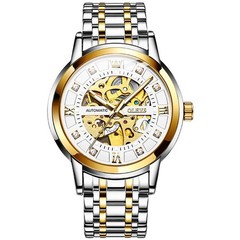 OLEVS 9901 Fashion Multi-functiom Accurate Transparent Vintage Mechanical Watch