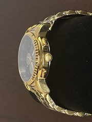 BRAND NEW IceTime 40mm Men’s Yellow Gold Steel 0.10ct Diamonds Black Dial 03184