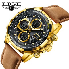 Men Quartz Watch LED Digital Luminous Waterproof Casual Business Male Wristwatch